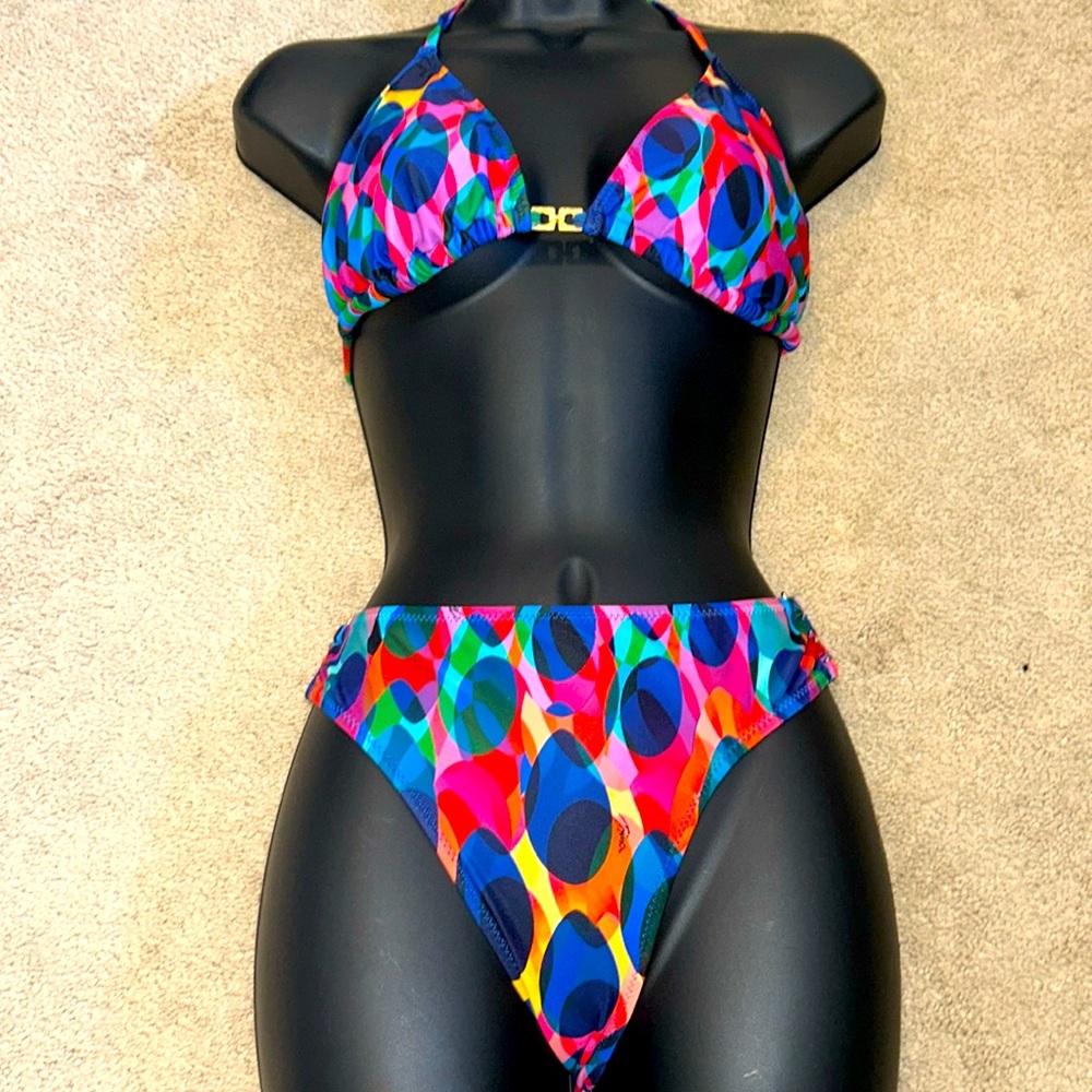 Trina Turk Multicolor Geometric Bikini